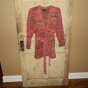 Lane Bryant Mulitcolor Open Cardigan with Belt Sz 22/24 (VV-35)